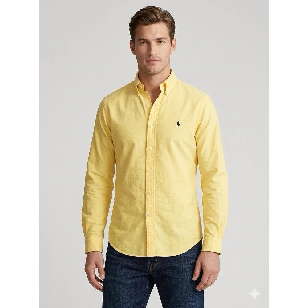 Ralph Lauren Men’s Vintage Yellow Polo Shirt Size Medium